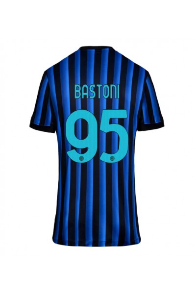 Inter Milan Alessandro Bastoni #95 Jalkapallovaatteet Naisten Kotipaita 2025-26 Lyhythihainen Inter Milan Alessandro Bastoni #95 Jalkapallovaatteet Naisten Kotipaita 2025-26 Lyhythihainen